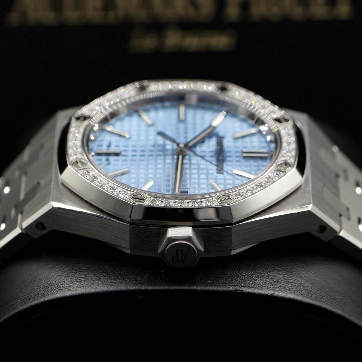 Audemars Piguet Royal Oak Ice Blue Factory Diamond Bezel 15551ST - Full Set (2022)