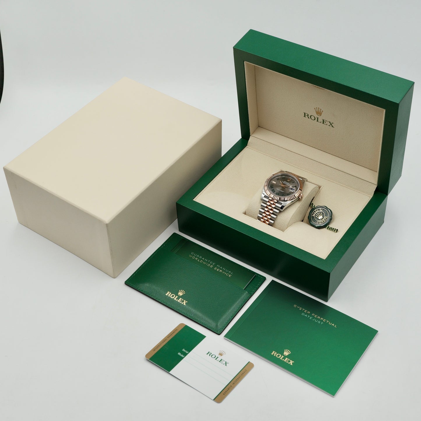 Datejust 41 Steel and Rose Gold Wimbledon - Full Set (2020)