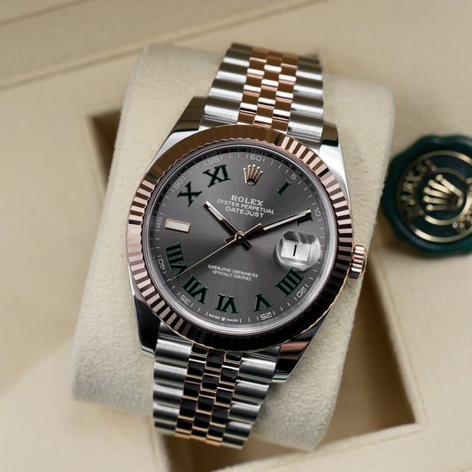 Datejust 41 Steel and Rose Gold Wimbledon - Full Set (2020)