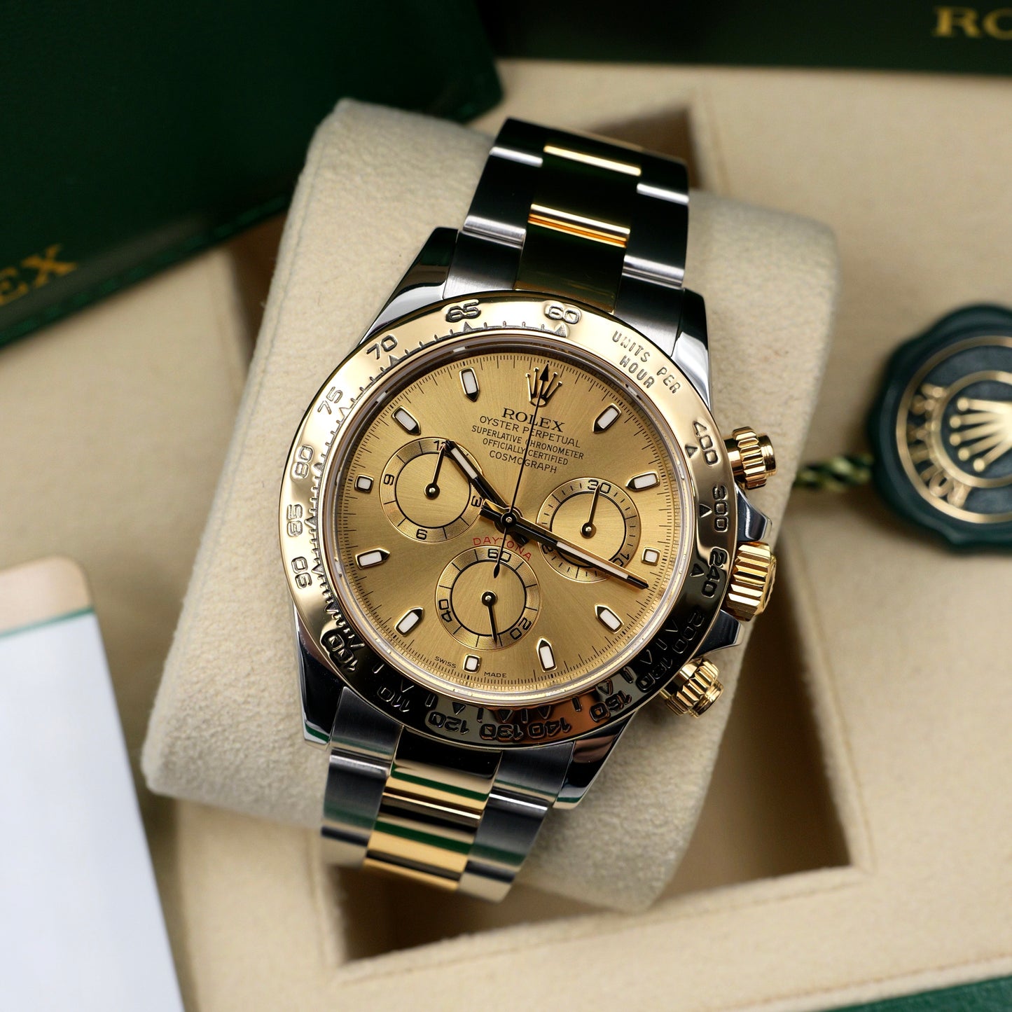 Rolex Daytona Steel and Yellow Champagne Dial 116503 - Full Set (2019)