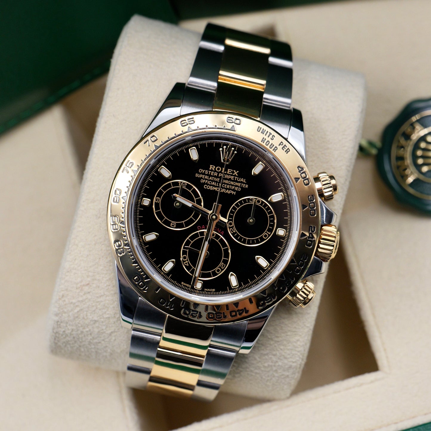 Rolex Daytona Black Dial Steel and Yellow Gold 116503 - Full Set (2018)