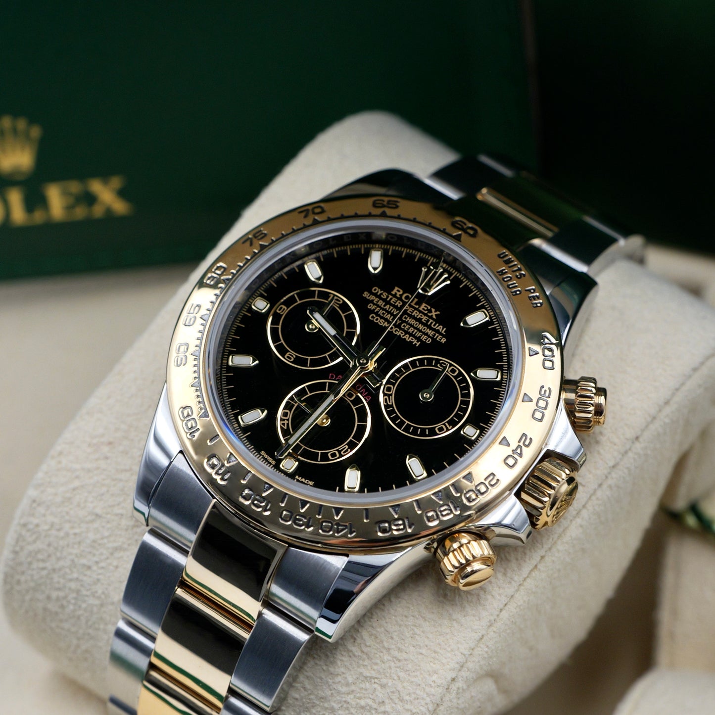 Rolex Daytona Black Dial Steel and Yellow Gold 116503 - Full Set (2018)