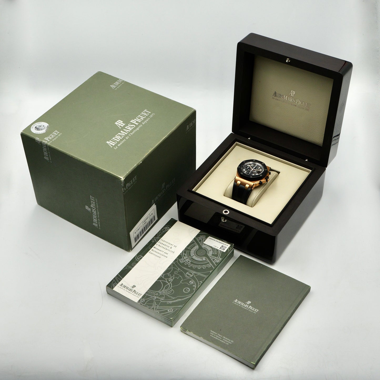 Audemars Piguet Royal Oak Offshore Chronograph Rose Gold Rubber Strap 25930OK - Full Set (2008)