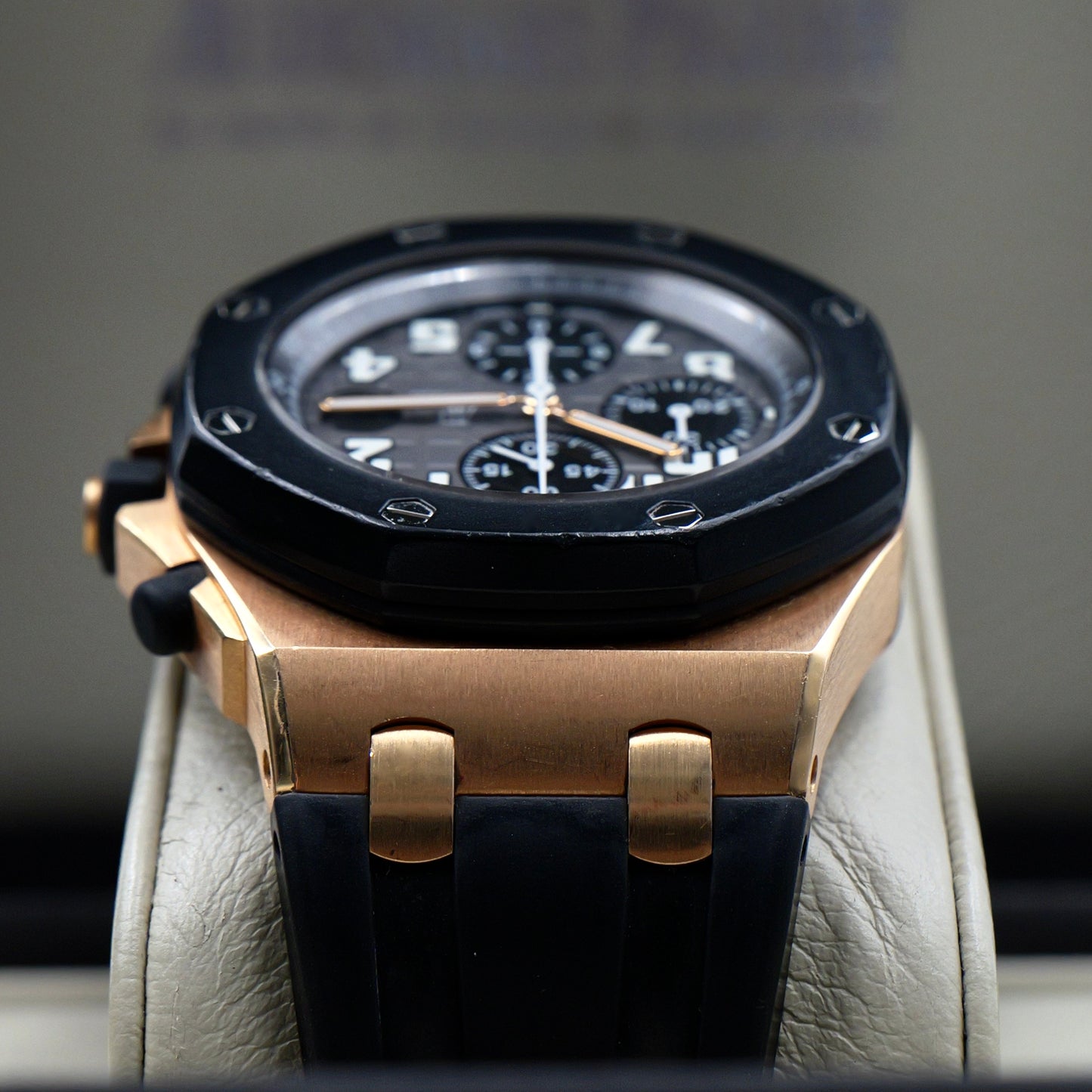 Audemars Piguet Royal Oak Offshore Chronograph Rose Gold Rubber Strap 25930OK - Full Set (2008)