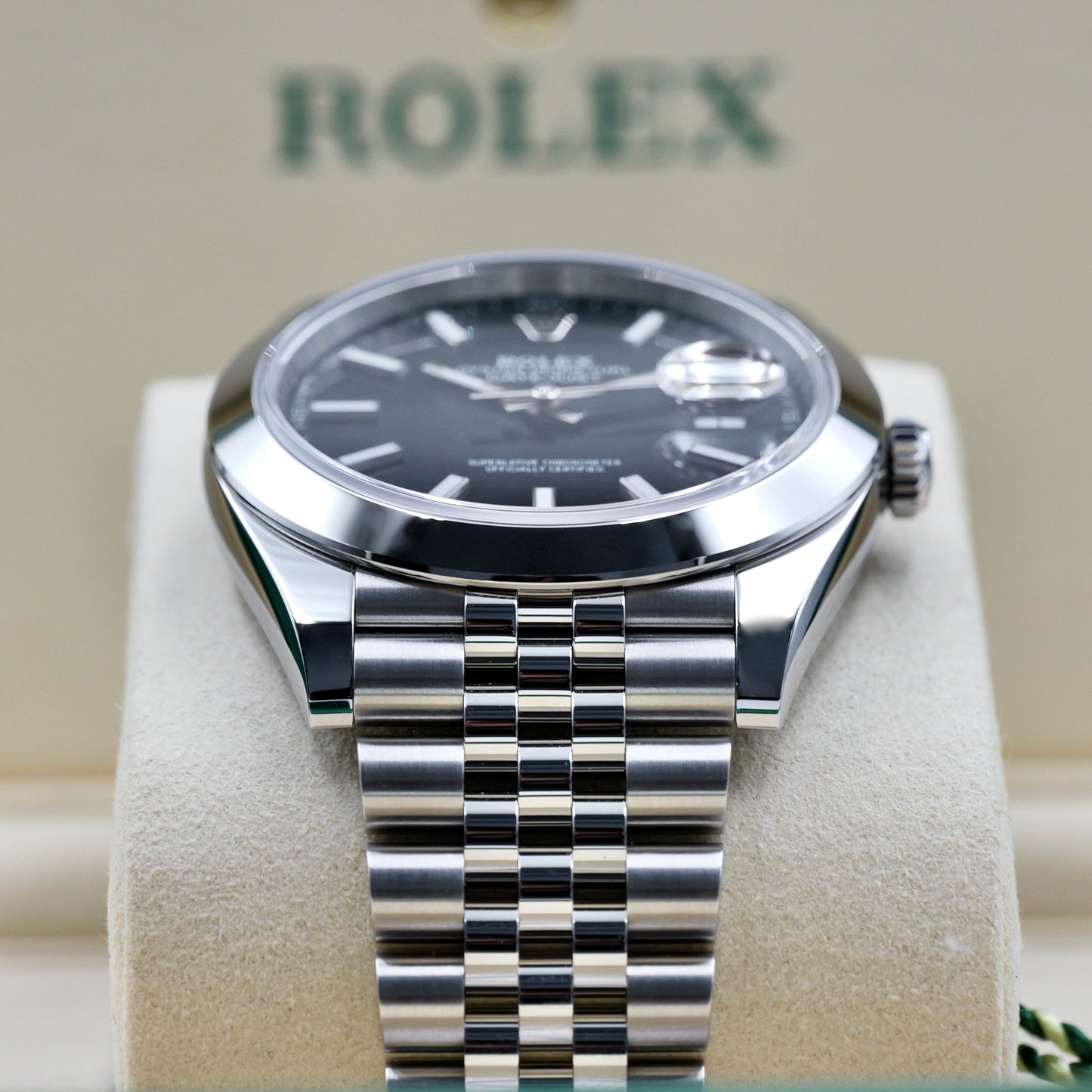 Rolex Datejust 41 Black Baton Smooth Jubilee 126300 - Full Set (2025)