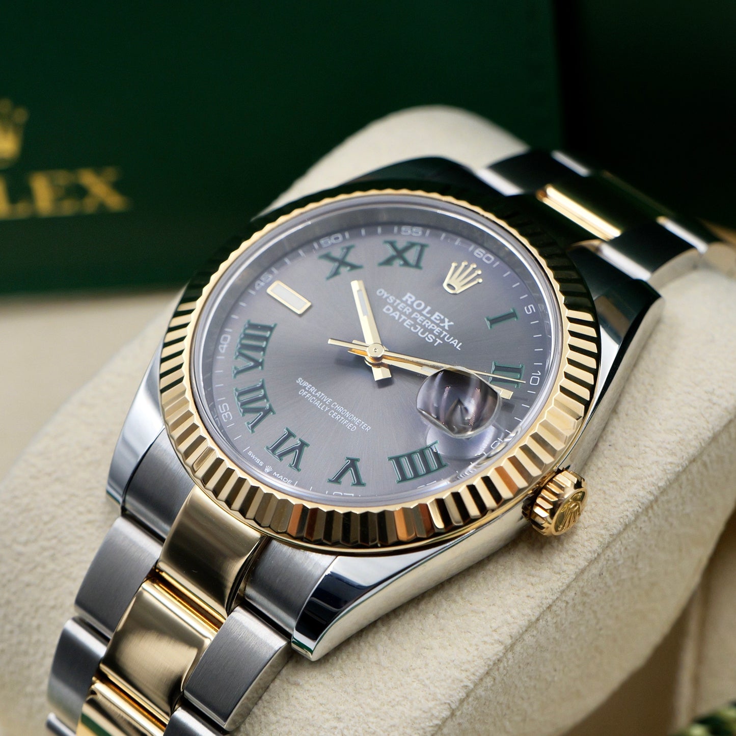 Rolex Datejust 41 Steel and Yellow Gold Wimbledon 126333 - Full Set (2022)