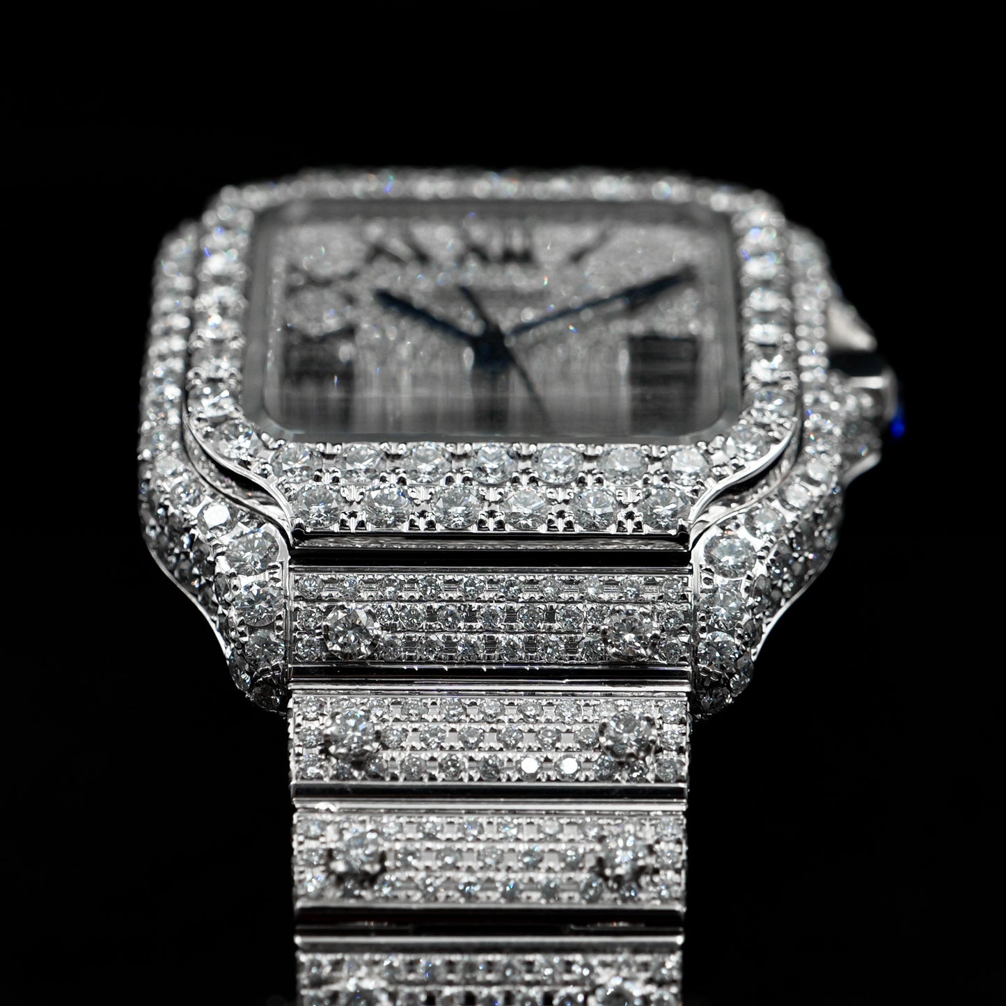 Cartier Santos Large Roman Dial Lab VVS Diamonds - Full Set (2025)