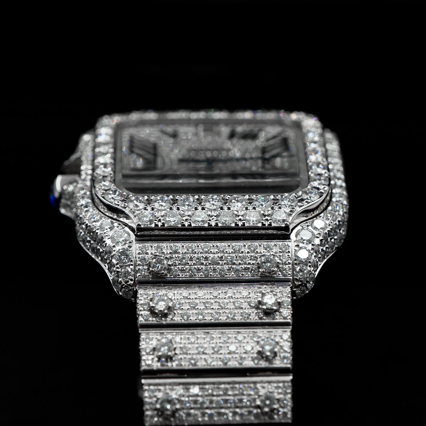 Cartier Santos Large Roman Dial Lab VVS Diamonds - Full Set (2025)