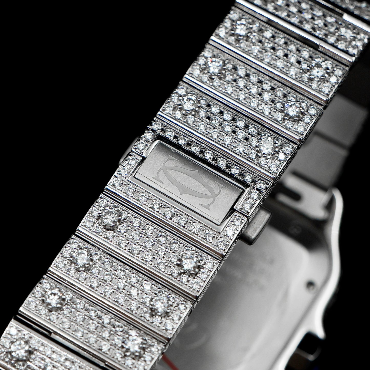 Cartier Santos Large Roman Dial Lab VVS Diamonds - Full Set (2025)