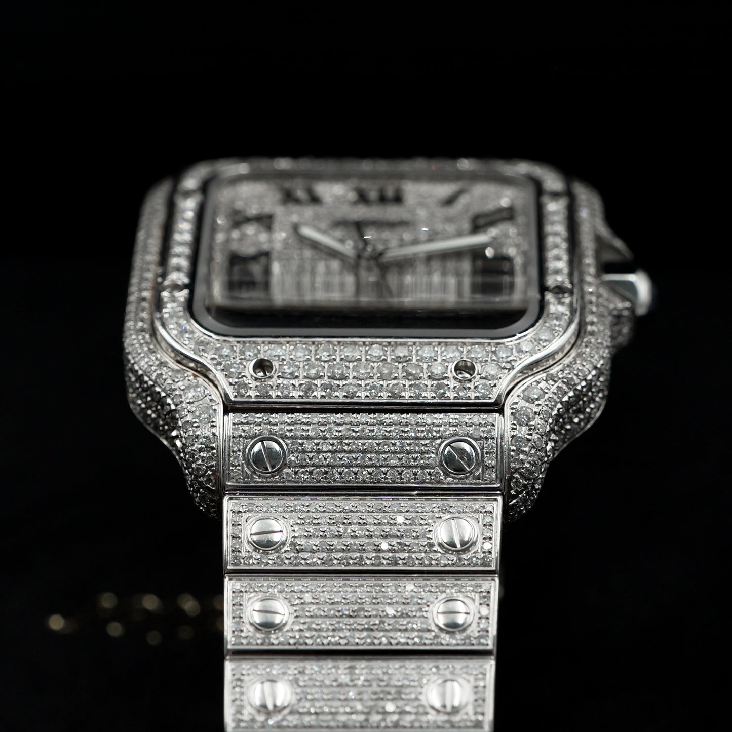 Cartier Santos Large Roman Dial Diamonds - Full Set (2025)