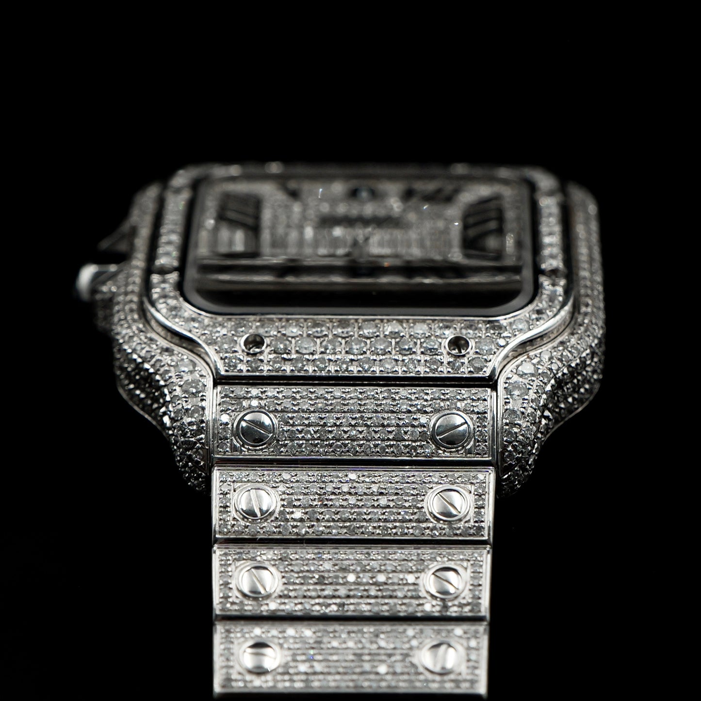 Cartier Santos Large Roman Dial Diamonds - Full Set (2025)