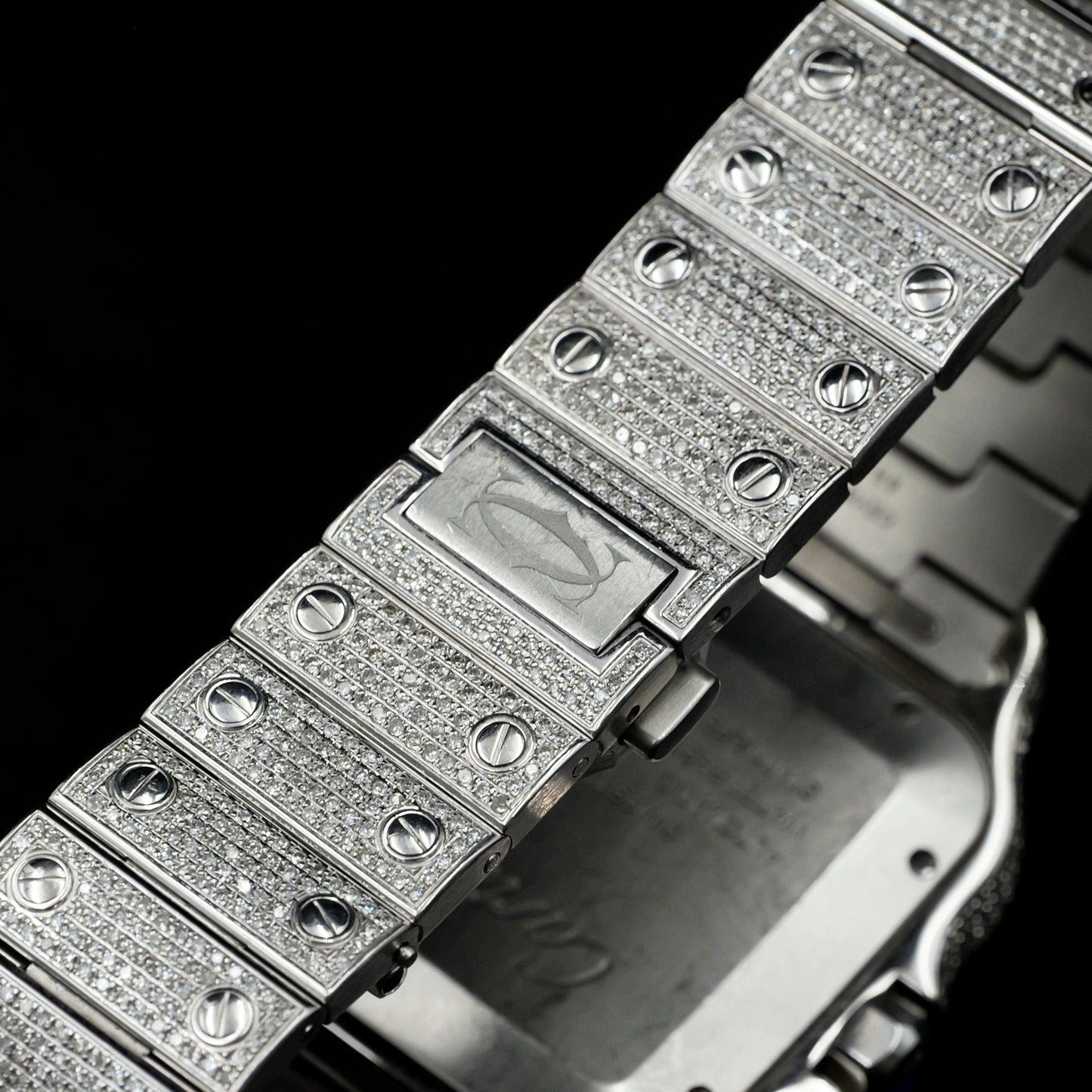 Cartier Santos Large Roman Dial Diamonds - Full Set (2025)