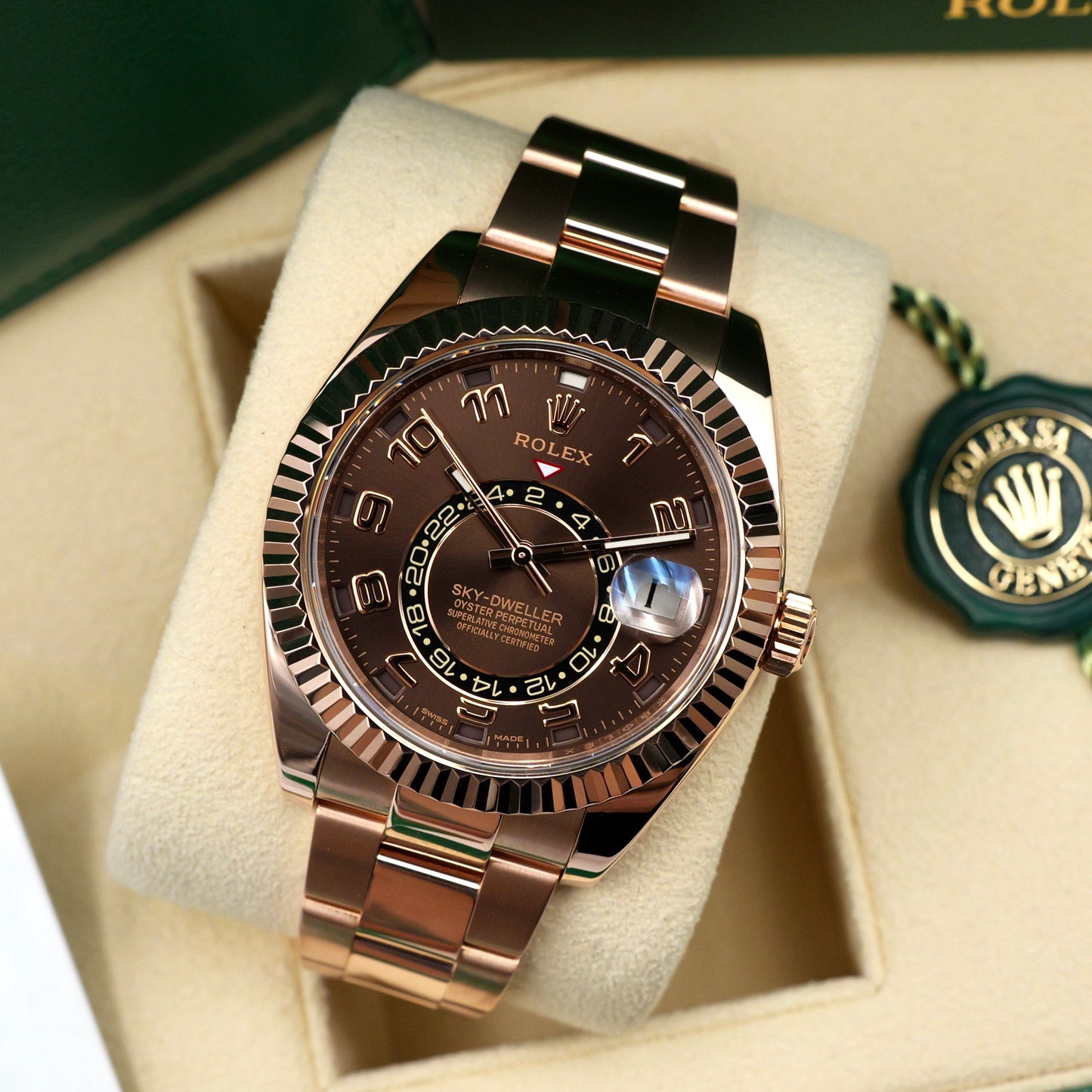 Rolex Sky-Dweller Chocolate Arabic 326935 - Full Set (2016)