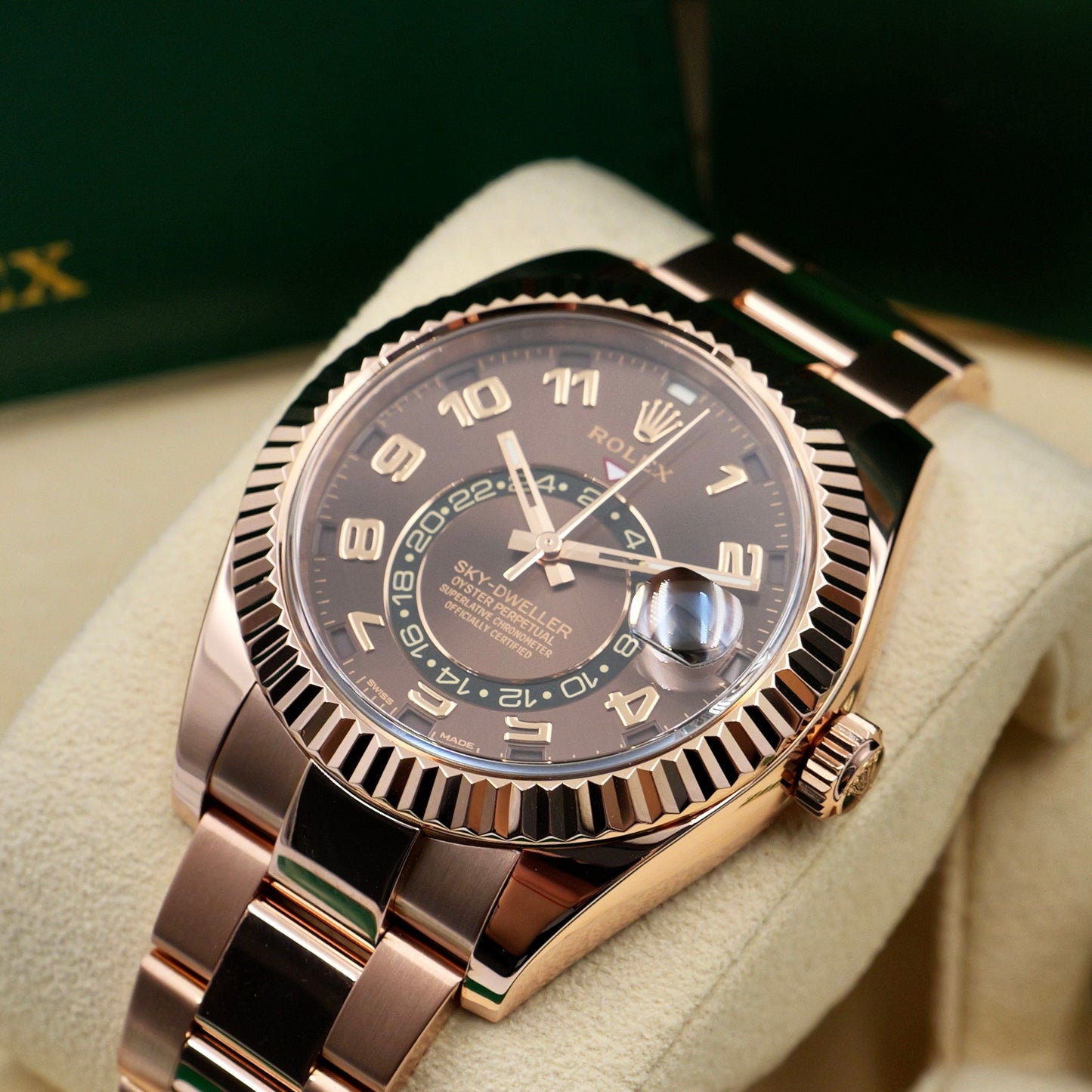 Rolex Sky-Dweller Chocolate Arabic 326935 - Full Set (2016)