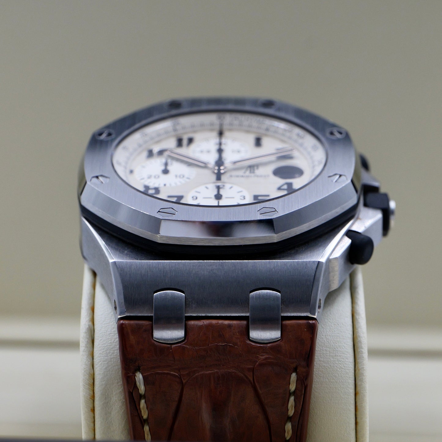 Audemars Piguet Royal Oak Offshore Safari White Dial Leather Strap 26170ST