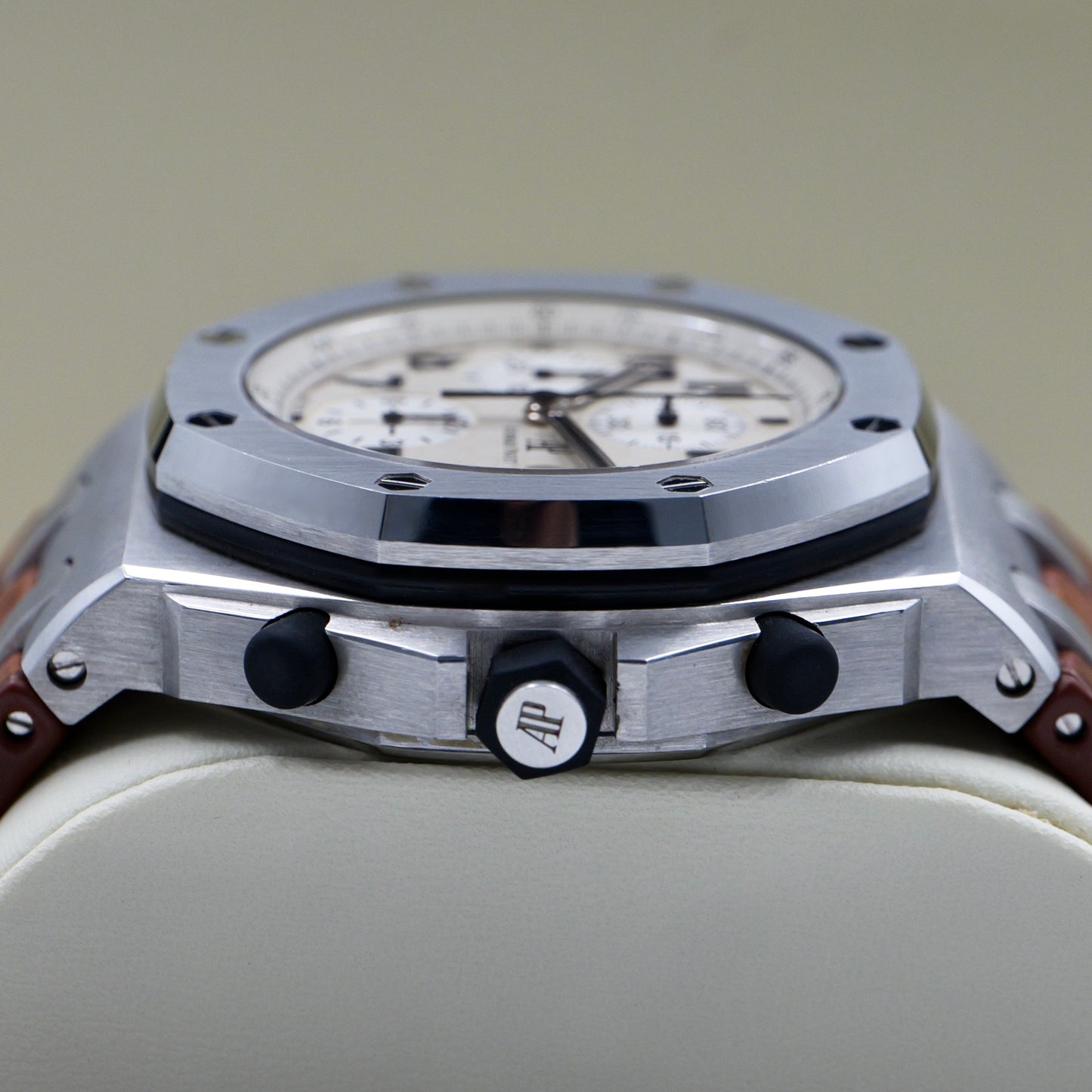 Audemars Piguet Royal Oak Offshore Safari White Dial Leather Strap 26170ST