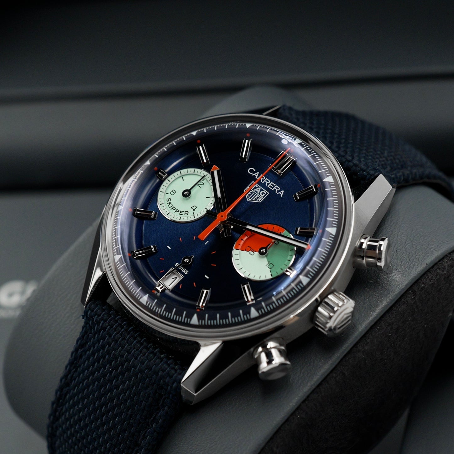 TAG Heuer Skipper Carrera Blue Dial CBS2213.FN6002 - Full Set (2025)