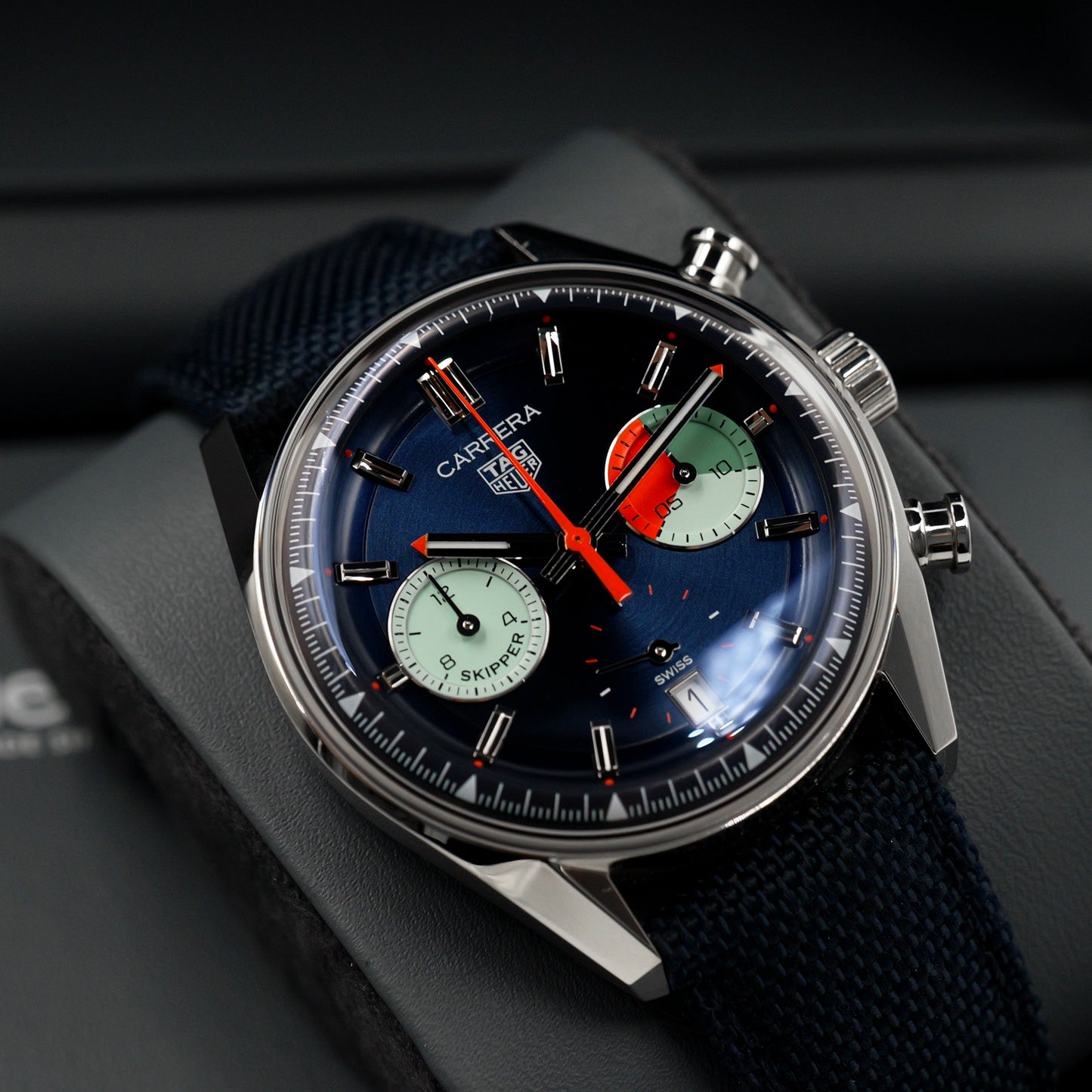 TAG Heuer Skipper Carrera Blue Dial CBS2213.FN6002 - Full Set (2025)