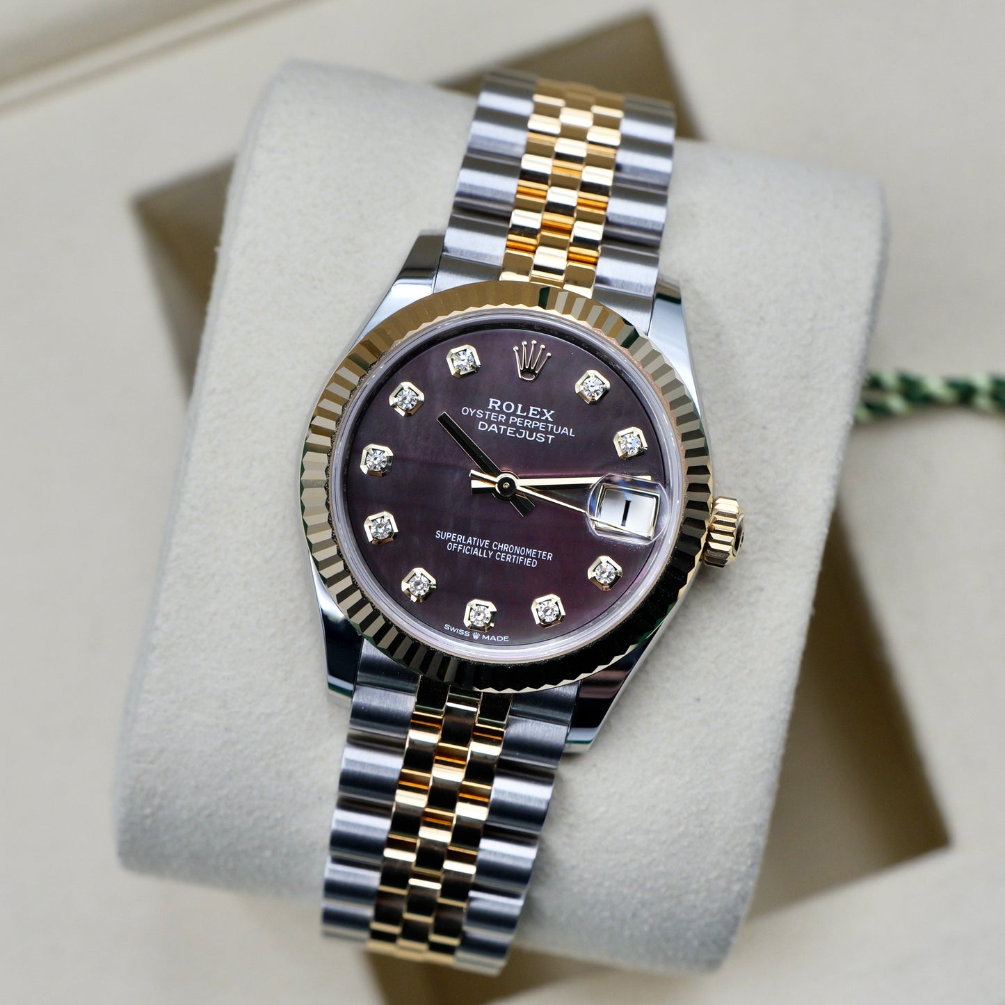 Rolex Datejust 31 Black Mother of Pearl Dial (MOP) Steel and Yellow Gold 278273 Full Set 2026