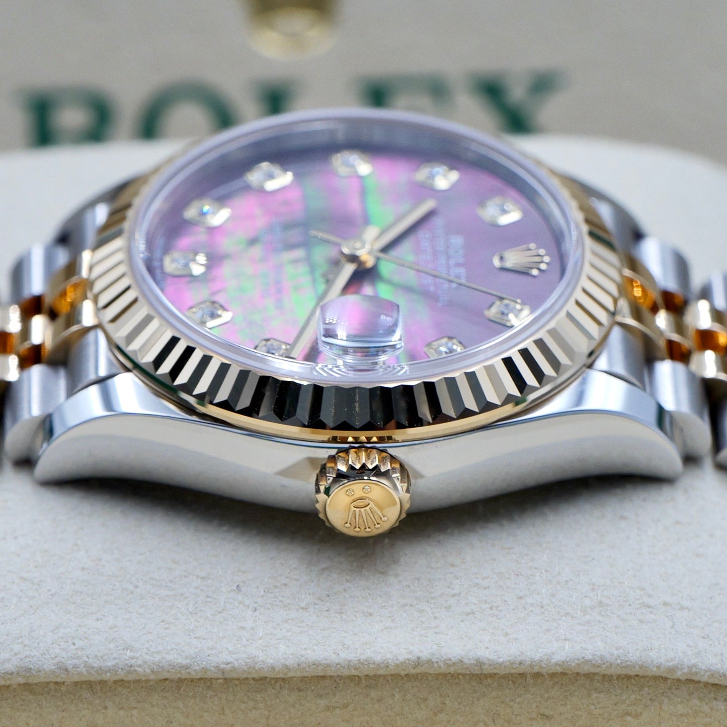 Rolex Datejust 31 Black Mother of Pearl Dial (MOP) Steel and Yellow Gold 278273 Full Set 2026