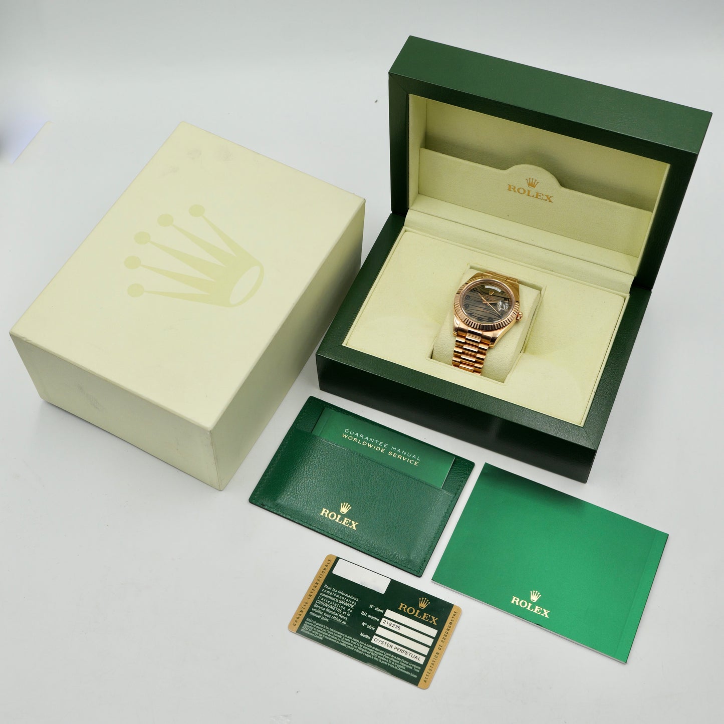 Rolex Day-Date II Wave Dial 218235 - Full Set (2013)