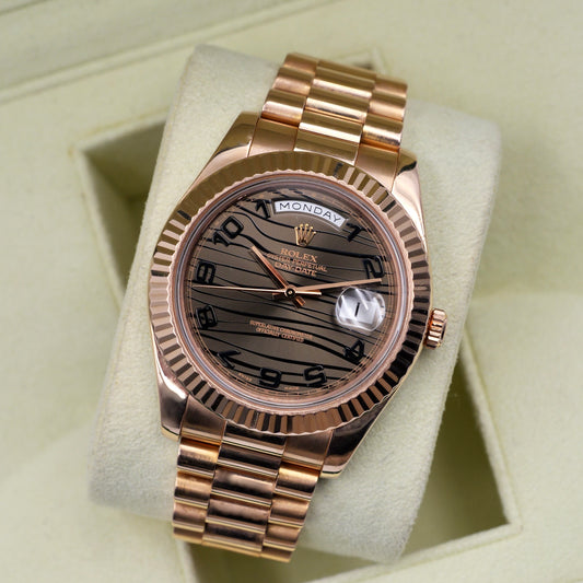 Rolex Day-Date II Wave Dial 218235 - Full Set (2013)
