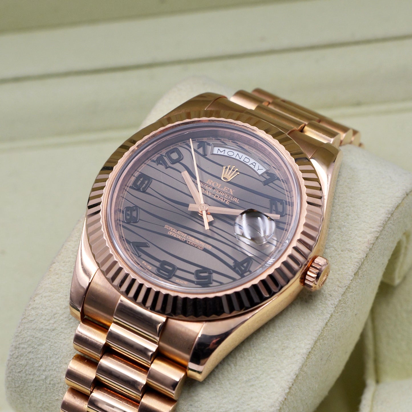 Rolex Day-Date II Wave Dial 218235 - Full Set (2013)