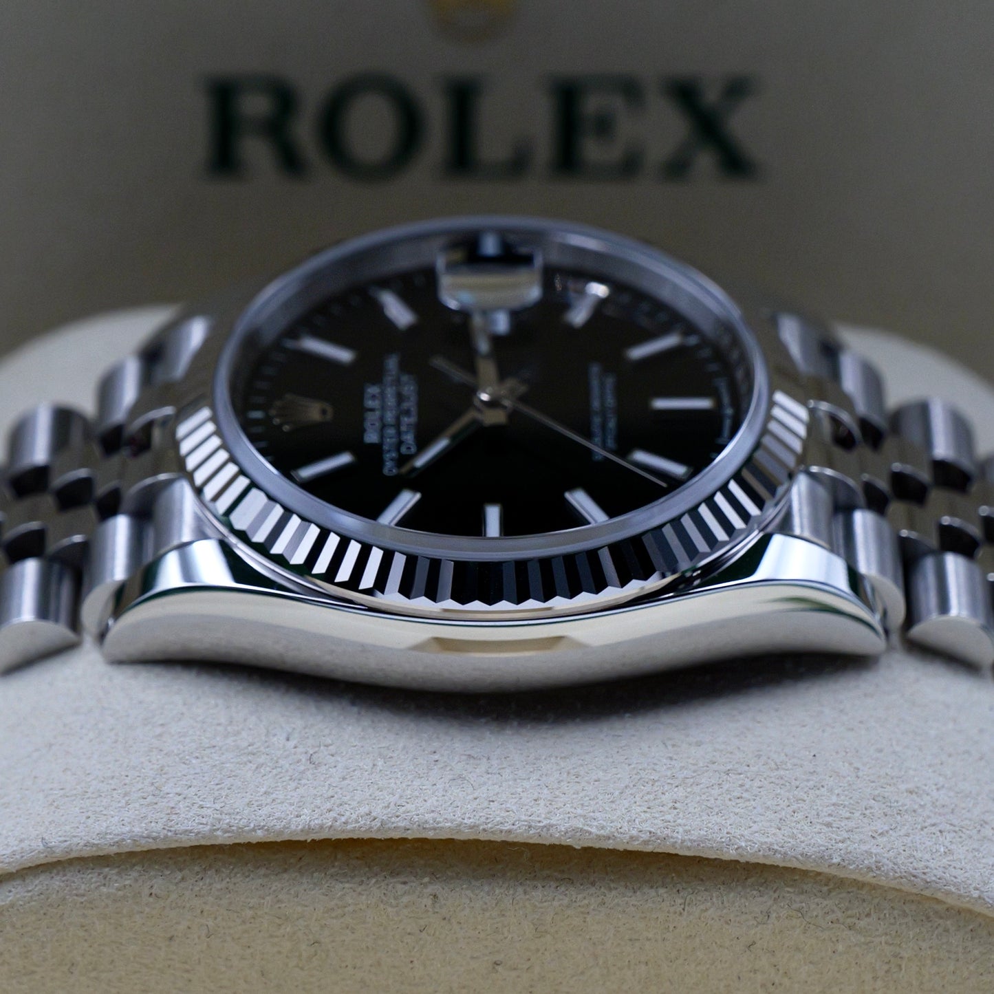 Rolex Datejust 36 Black Fluted Jubilee Full Set 126234 - Full Set (2026)
