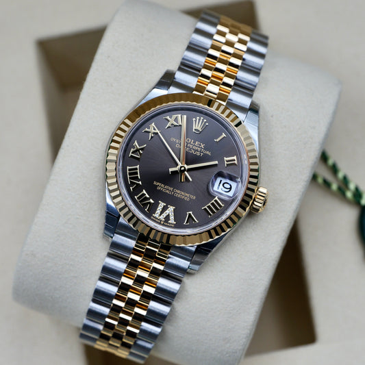 Rolex Datejust 31 Rhodium Roman Numeral Diamond Dial 278273 - Full Set (2026)