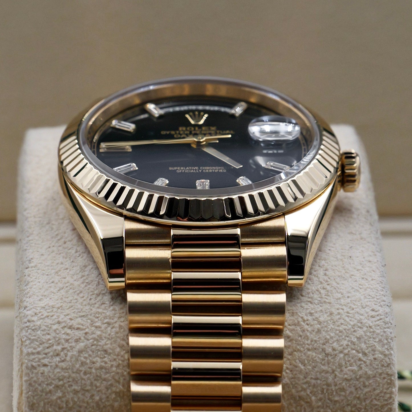 Rolex Day-Date 40 Black Baguette Dial 228238 - Full Set (2017)