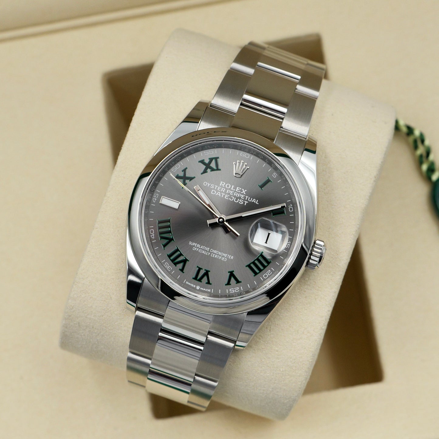 Rolex Datejust 36 Wimbledon Smooth Jubilee 126200 - Full Set (2026)