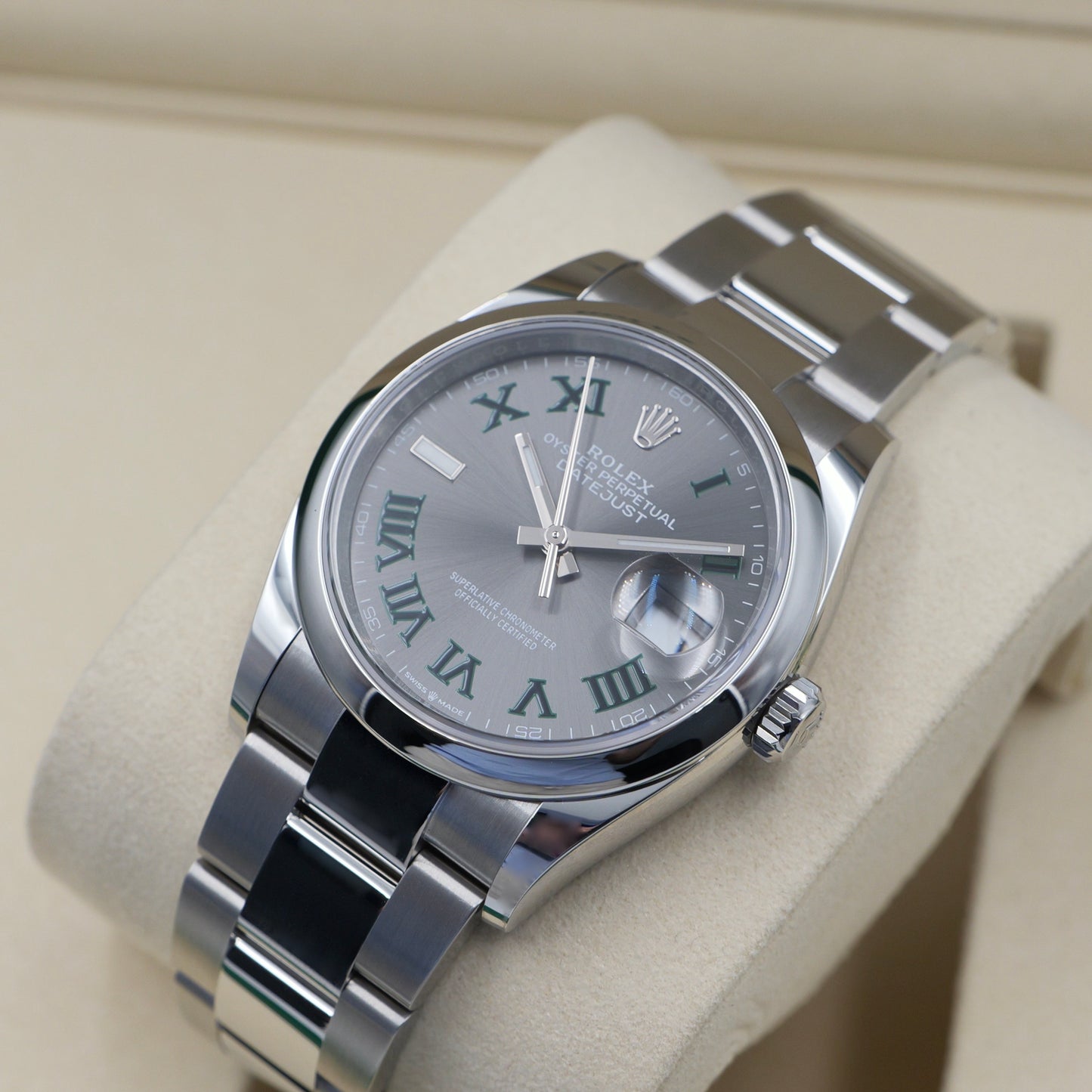 Rolex Datejust 36 Wimbledon Smooth Jubilee 126200 - Full Set (2026)