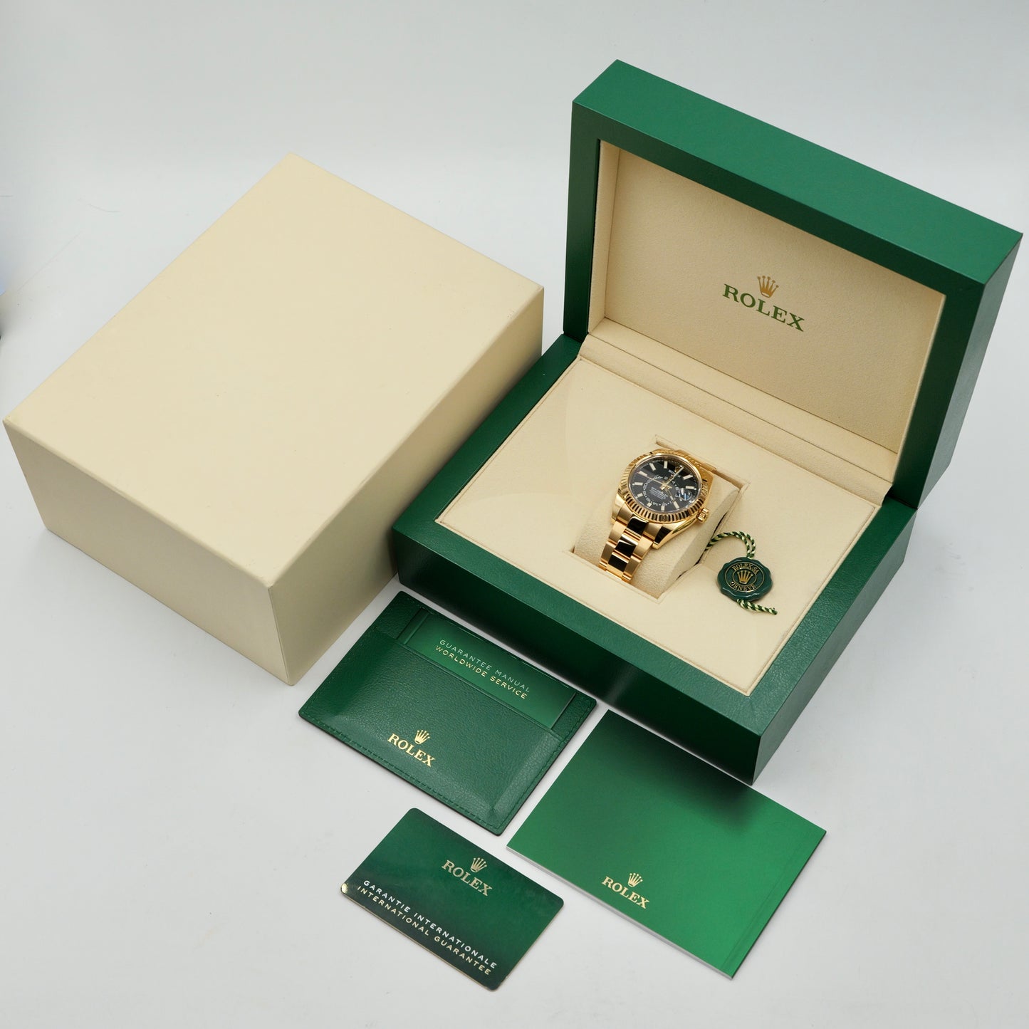 Rolex Sky-Dweller Black Dial Yellow Gold 326938 - Full Set (2022)