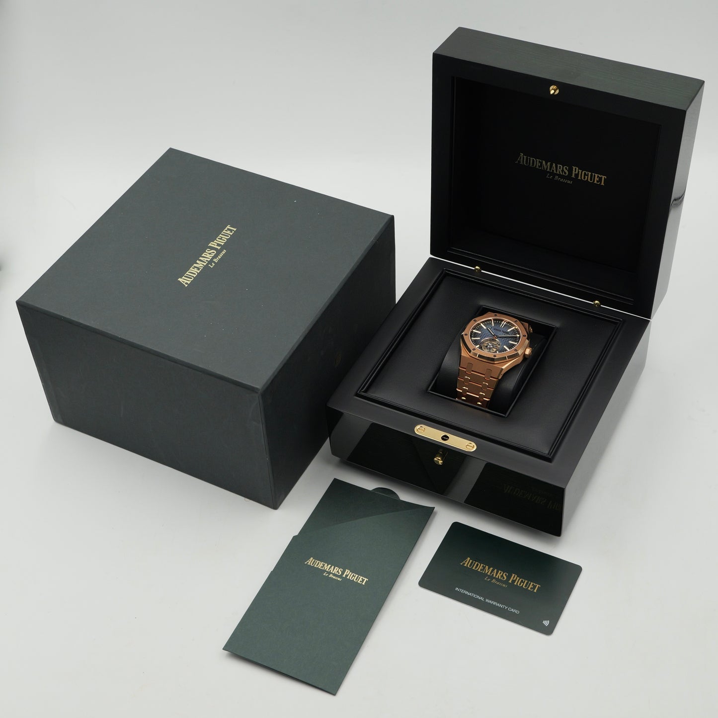 Audemars Piguet Royal Oak Tourbillon Rose Gold Blue Dial 26510OR - Full Set (2024)