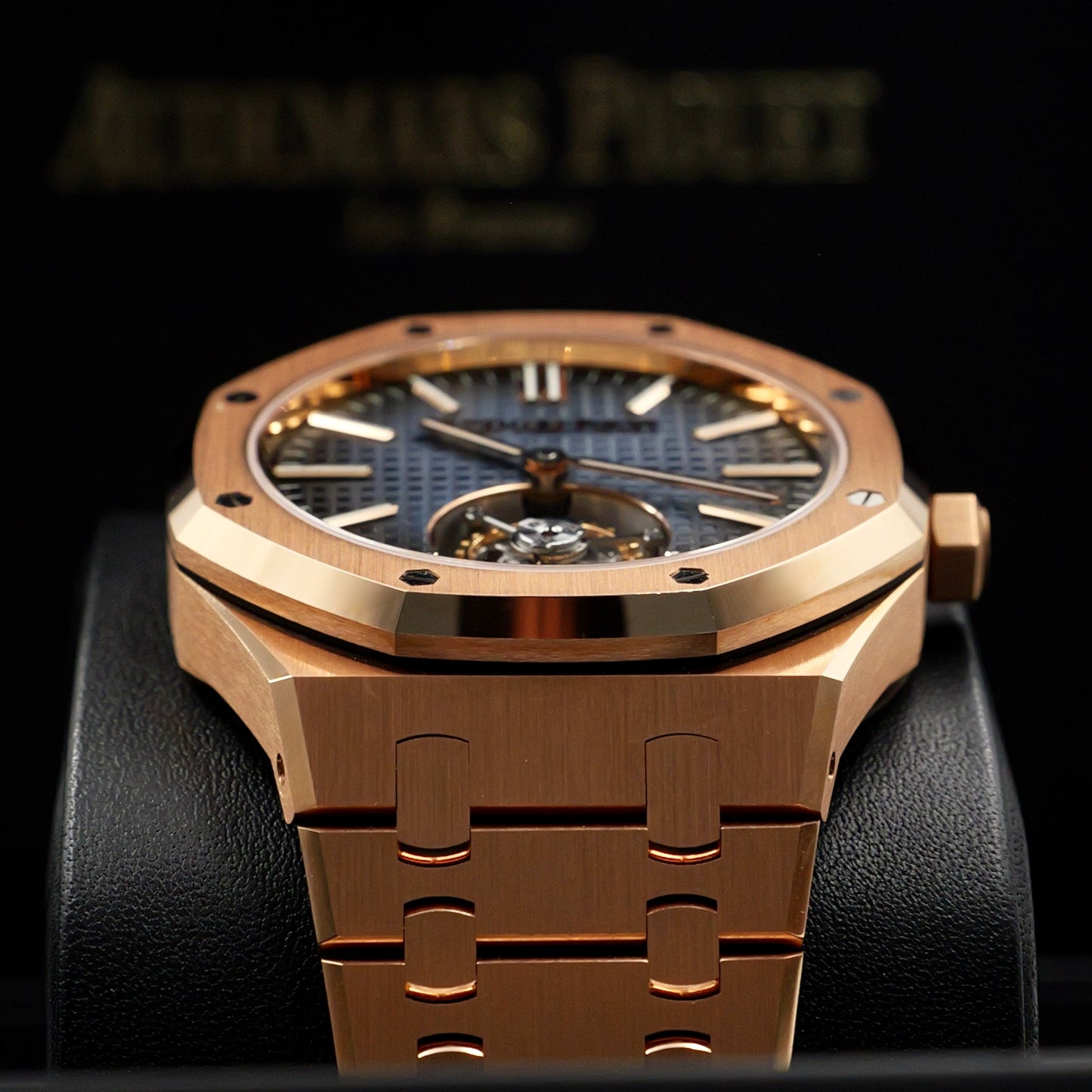 Audemars Piguet Royal Oak Tourbillon Rose Gold Blue Dial 26510OR - Full Set (2024)