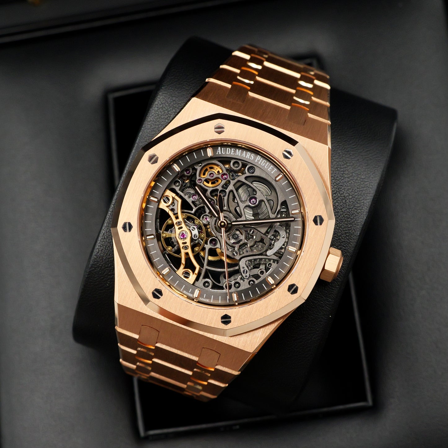 Audemars Piguet Royal Oak Double Balance Wheel Openworked Rose Gold Skeleton 15407OR - Full Set (2023)