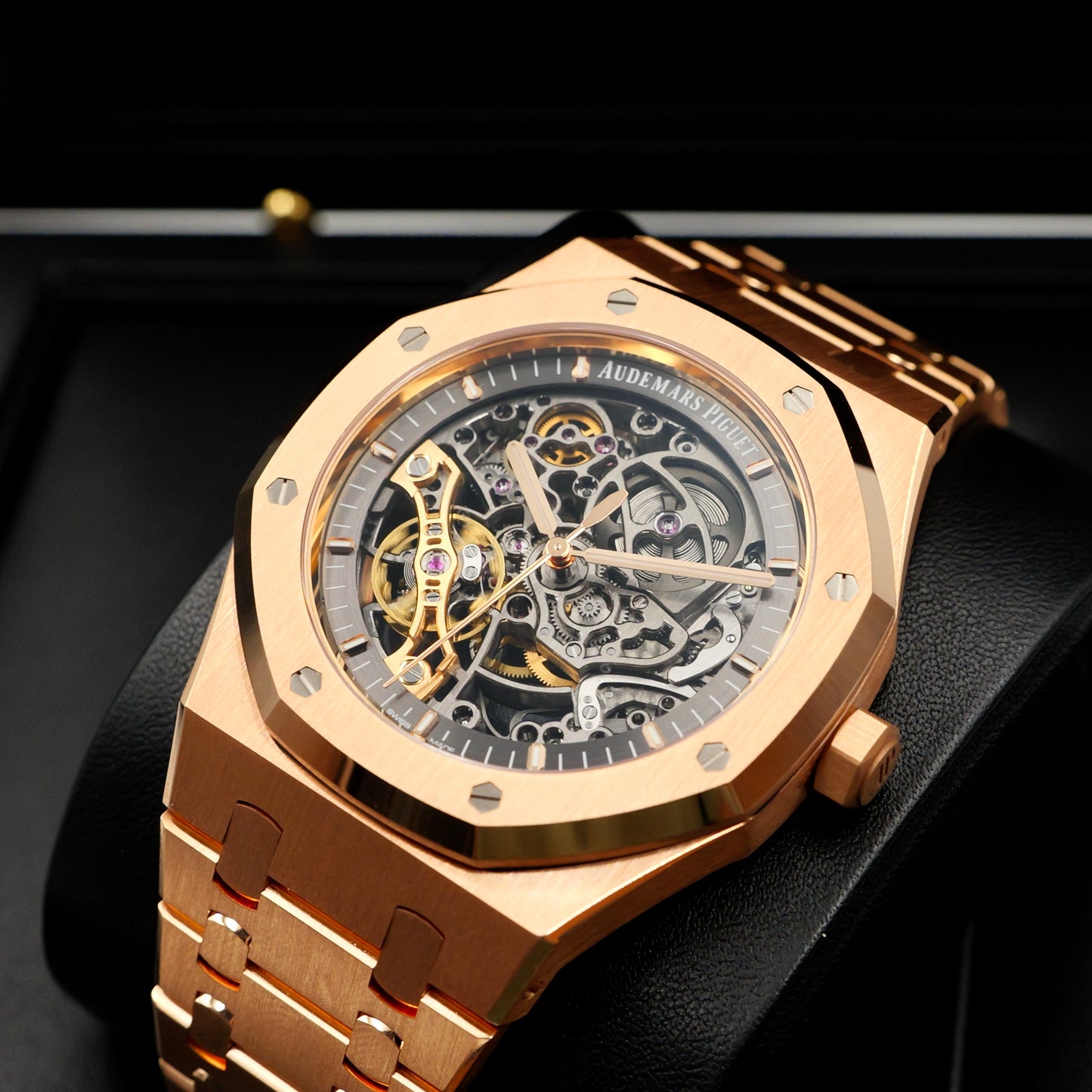 Audemars Piguet Royal Oak Double Balance Wheel Openworked Rose Gold Skeleton 15407OR - Full Set (2023)