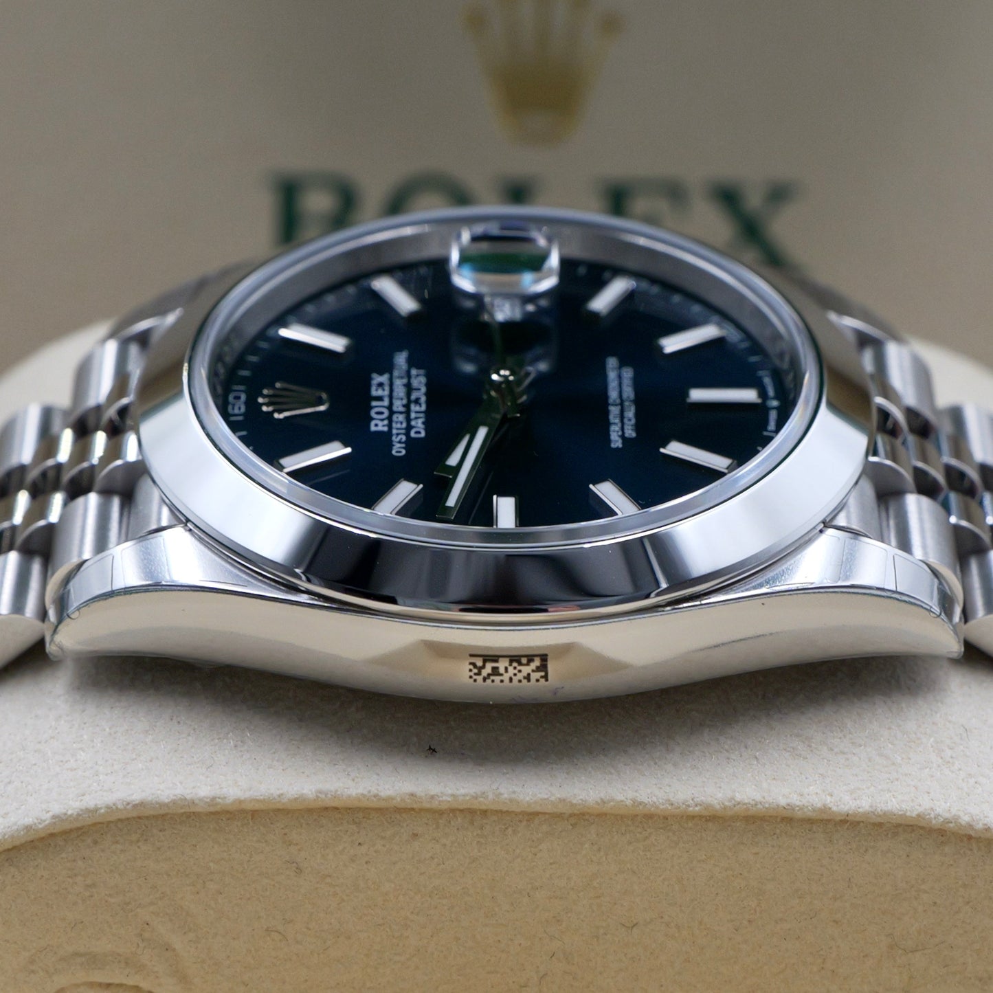 Datejust 41 Blue Baton Dial Smooth Jubilee 126300 - Full Set (2026)