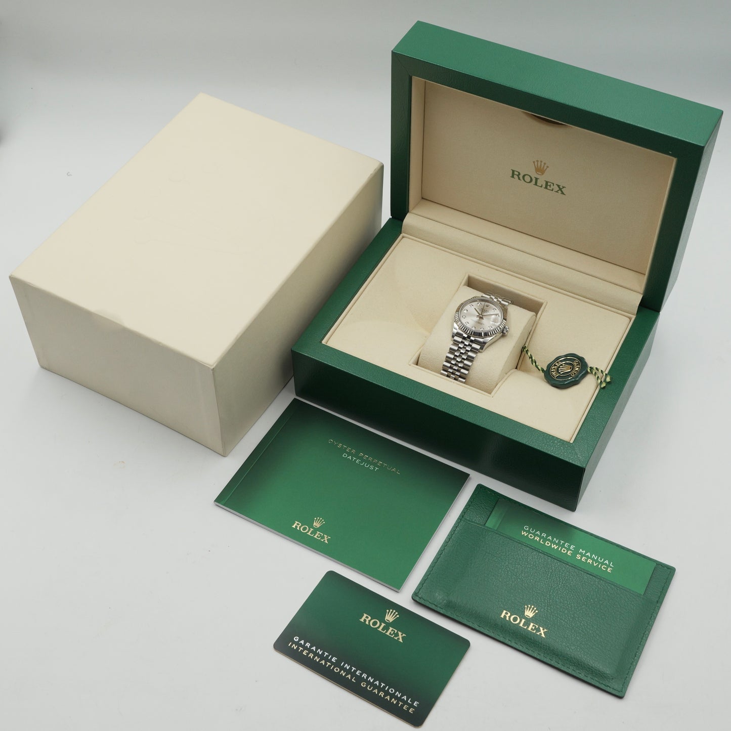 Rolex Datejust 31 Silver Diamond Dial 278274 - Full Set (2024)