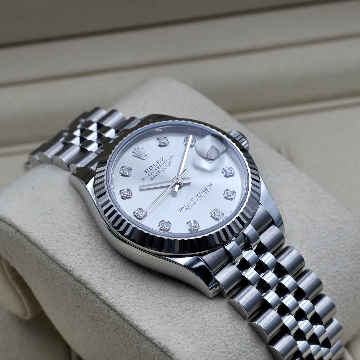 Rolex Datejust 31 Silver Diamond Dial 278274 - Full Set (2024)