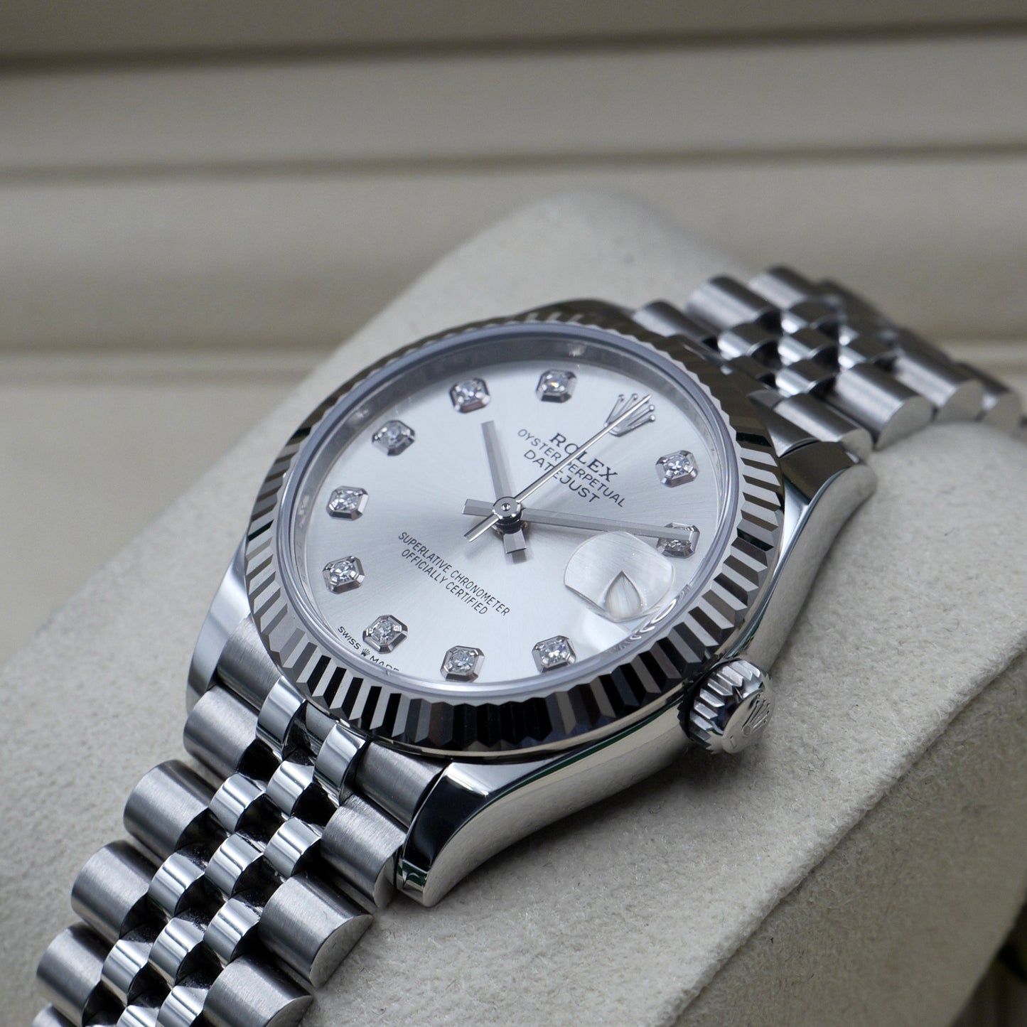 Rolex Datejust 31 Silver Diamond Dial 278274 - Full Set (2024)