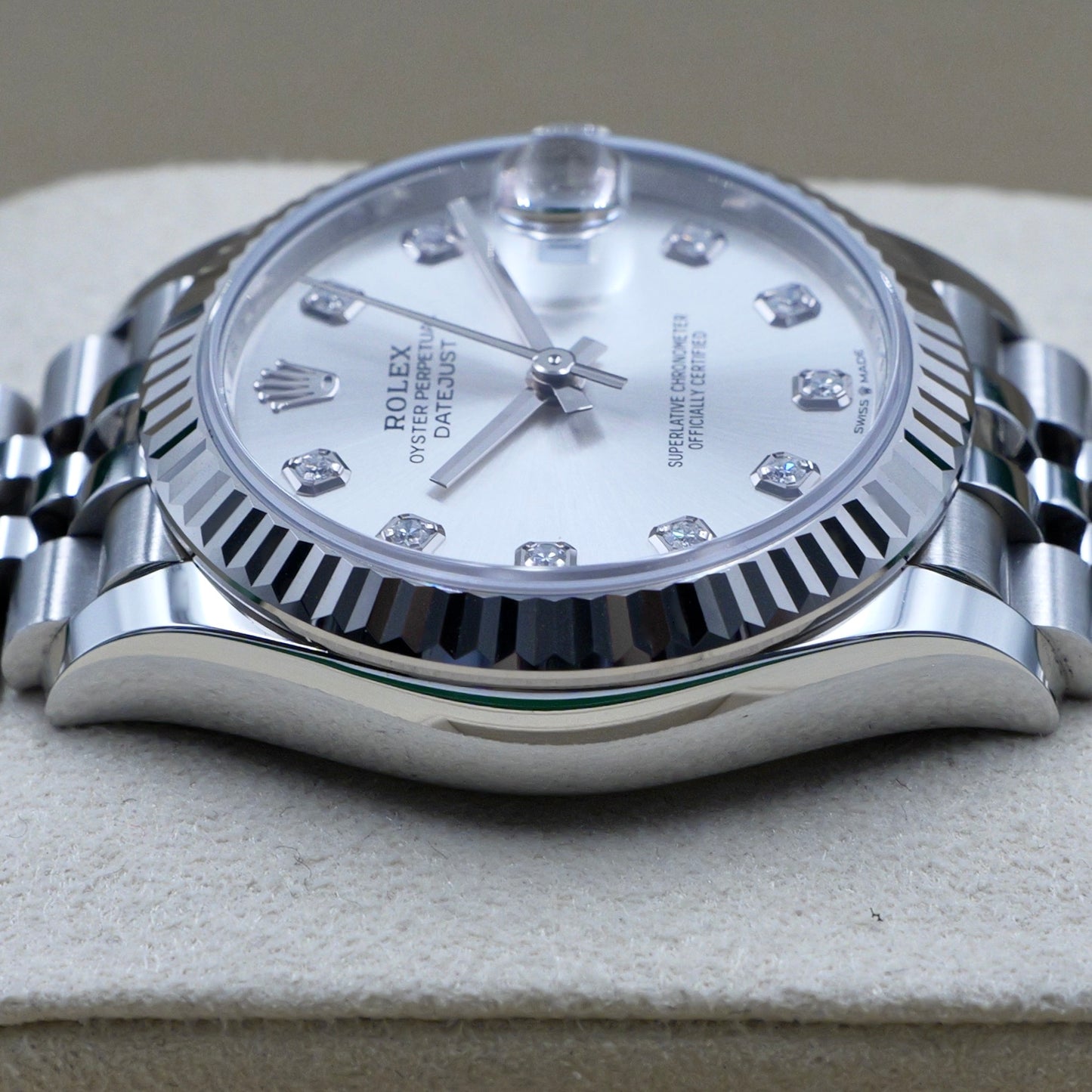 Rolex Datejust 31 Silver Diamond Dial 278274 - Full Set (2024)