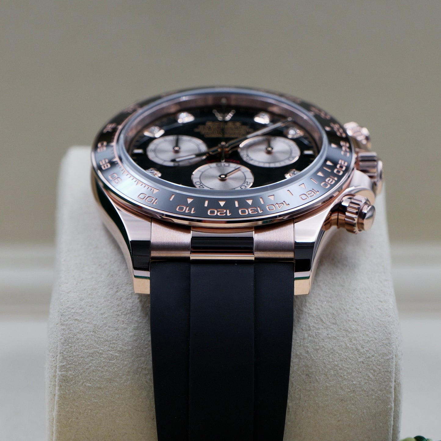 Rolex Cosmograph Daytona Rose Gold Oysterflex Black Diamond Dial 126515LN - Full Set (2026)