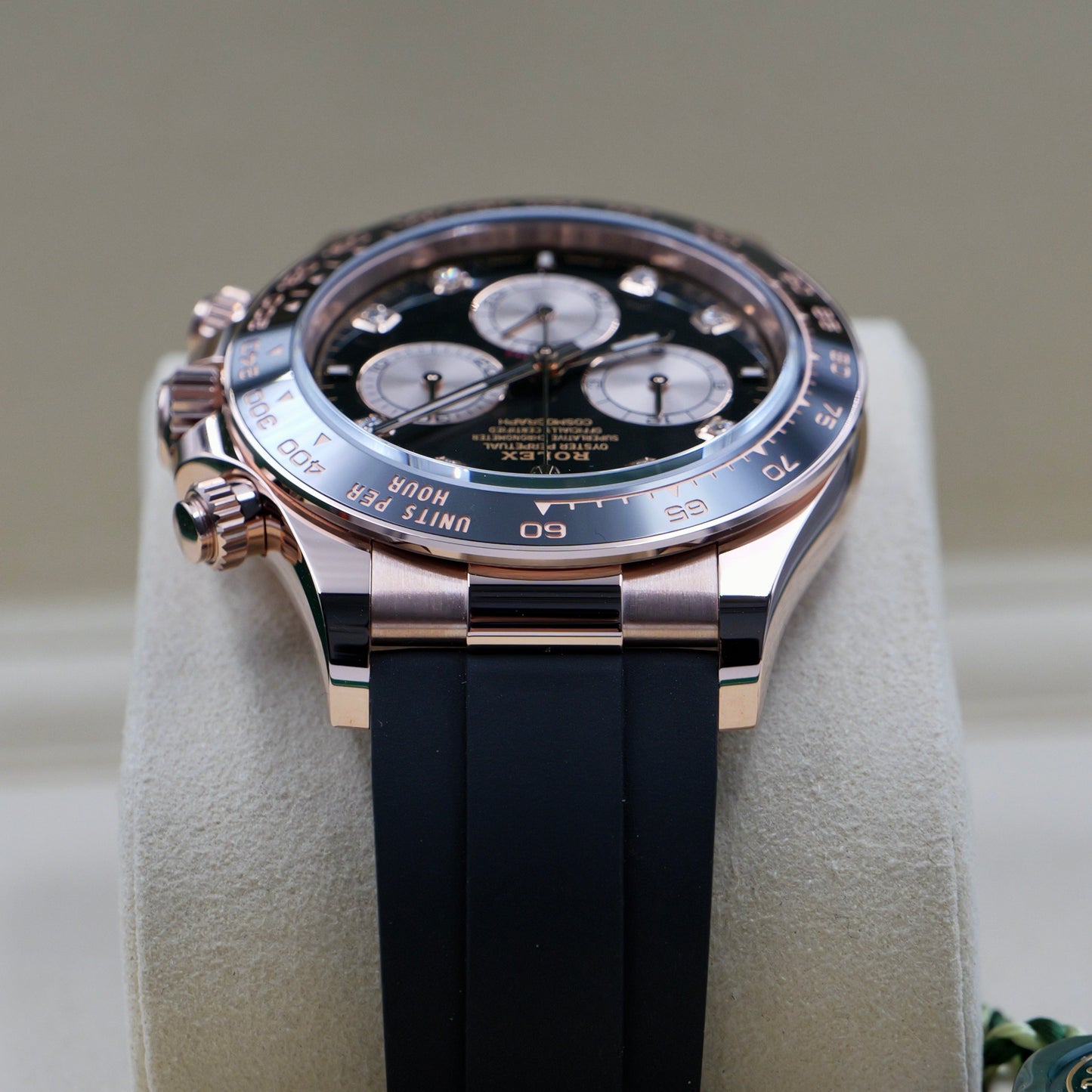 Rolex Cosmograph Daytona Rose Gold Oysterflex Black Diamond Dial 126515LN - Full Set (2026)