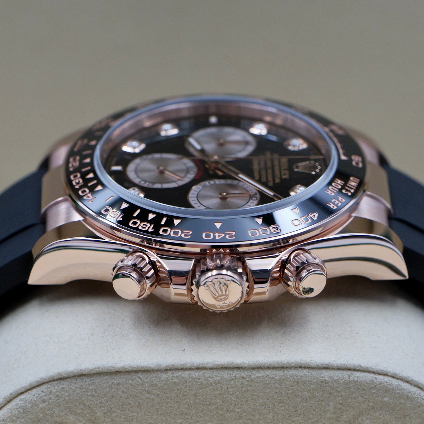 Rolex Cosmograph Daytona Rose Gold Oysterflex Black Diamond Dial 126515LN - Full Set (2026)