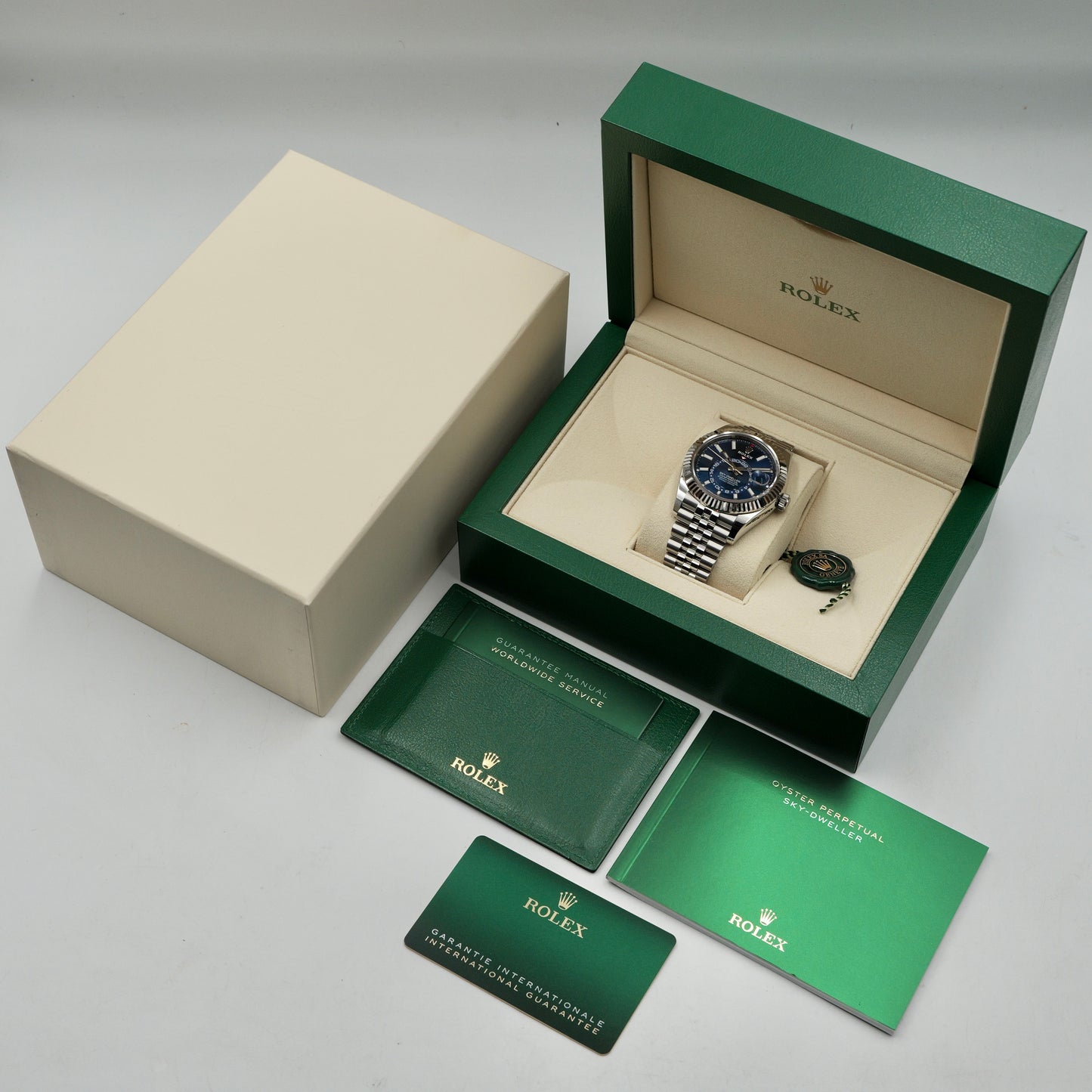 Rolex Sky-Dweller Blue Dial Jubilee Bracelet 326934 - Full Set (2022)