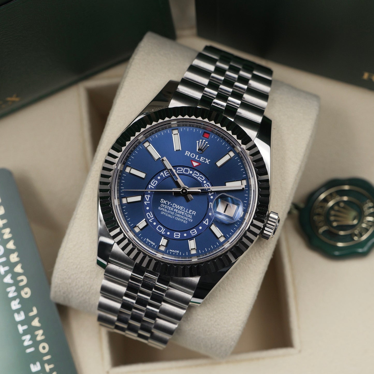 Rolex Sky-Dweller Blue Dial Jubilee Bracelet 326934 - Full Set (2022)