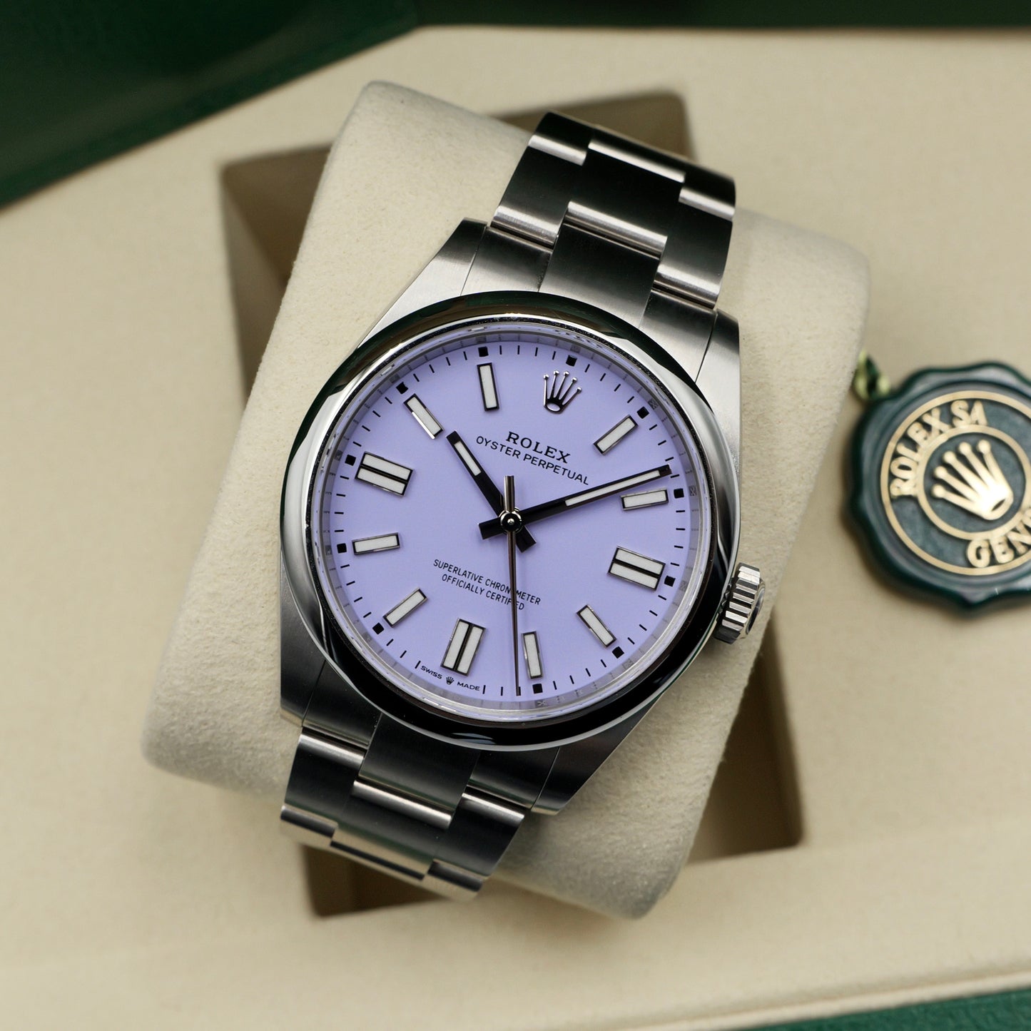 Rolex Oyster Perpetual 41 Lavendar 134300 Full Set 2026