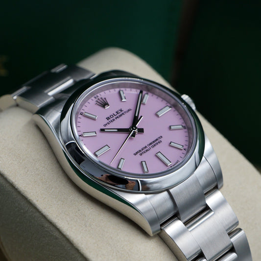 Rolex Oyster Perpetual 34 Candy Pink 124200 Full Set 2026