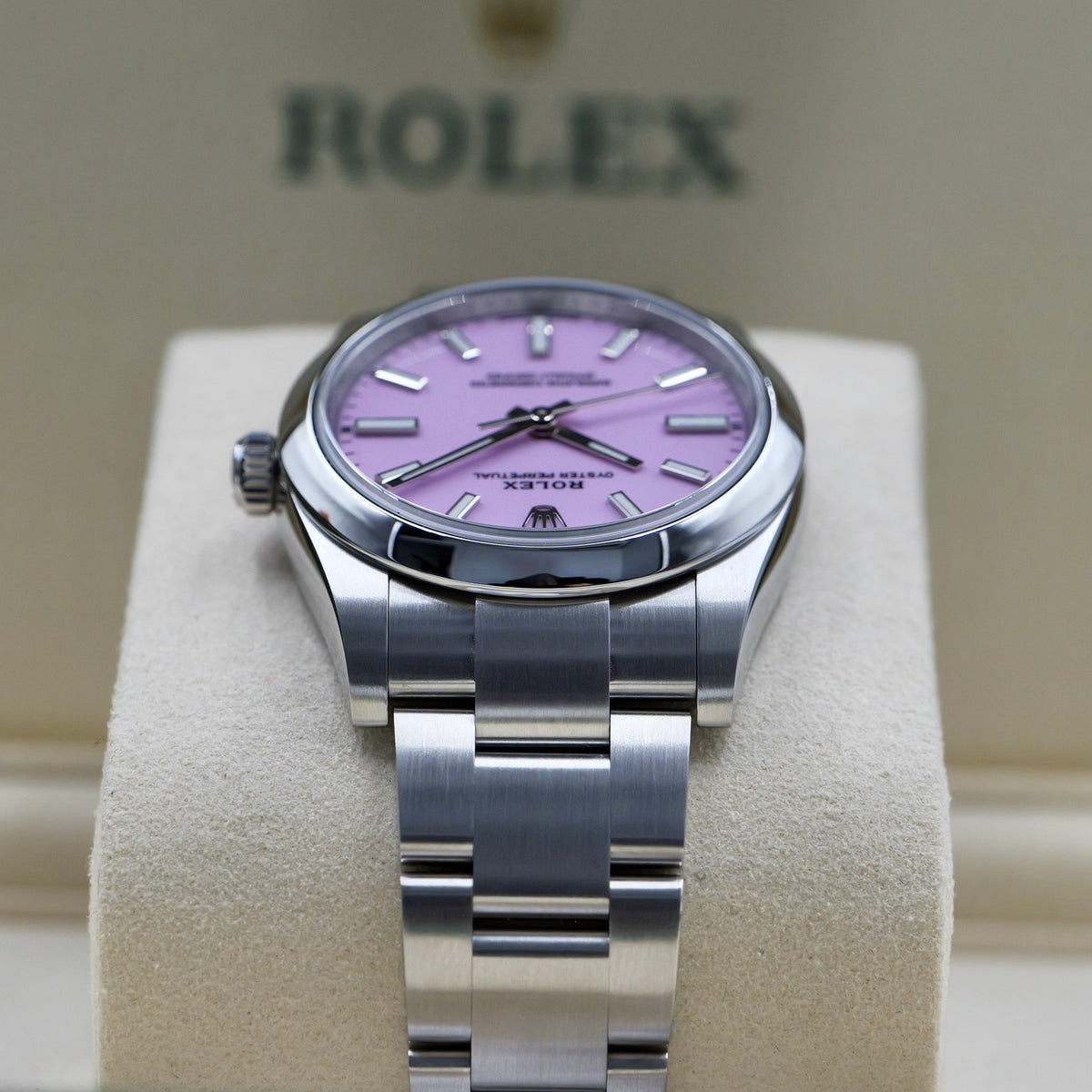Rolex Oyster Perpetual 34 Candy Pink 124200 Full Set 2026